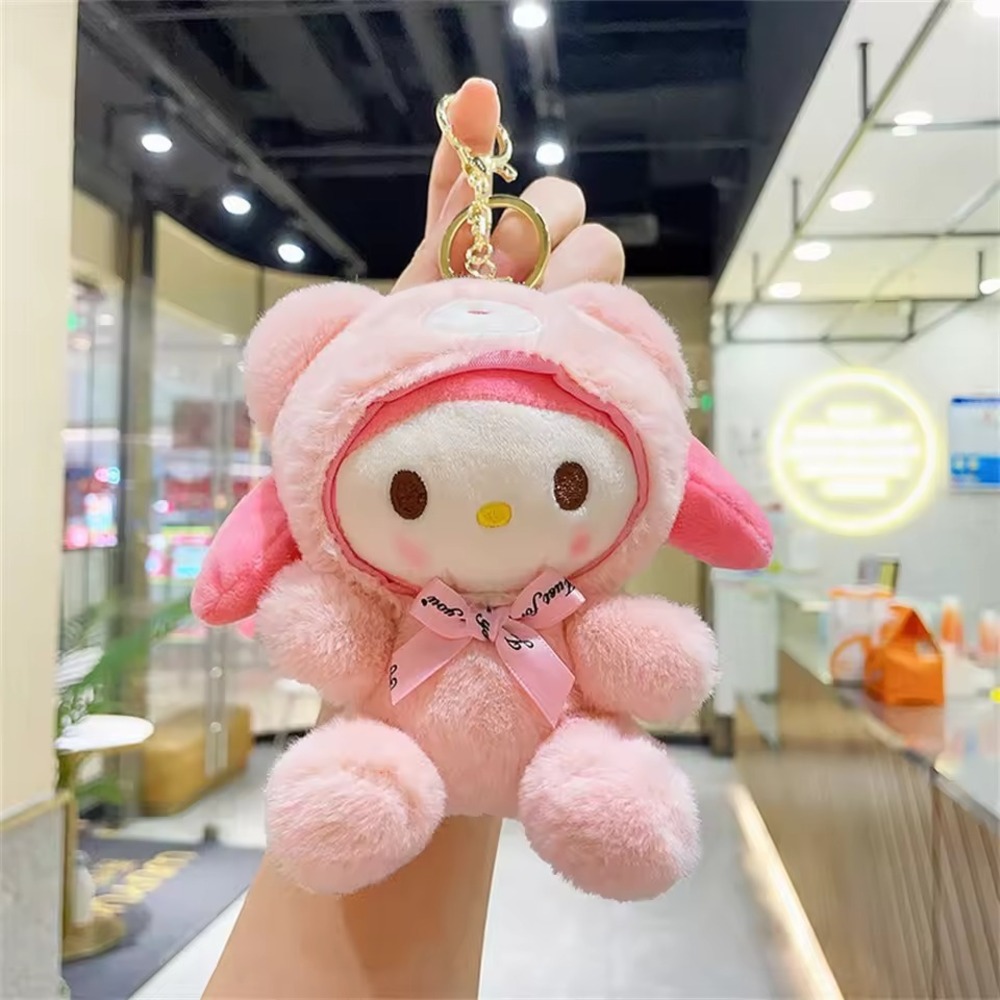 Sanrio Hello Kitty Plush Keychain Pink Cute Cartoon Bag Pendant Gift NWT